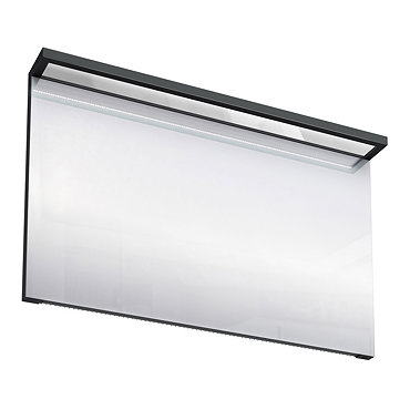Aqua Cabinets - 1200mm Wide Illuminated LED Mirror - Black - M40B Profile Large Image