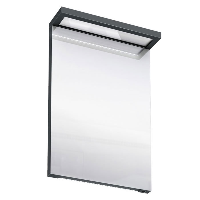 Aqua Cabinets - 500mm Wide Illuminated LED Mirror - Black - M10B Large Image
