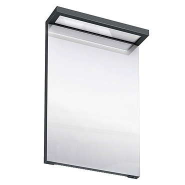 Aqua Cabinets - 500mm Wide Illuminated LED Mirror - Black - M10B Profile Large Image