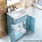Aqua Cabinets - W600 x D450mm Gullwing Cabinet with Quattrocast Basin - Reef In Bathroom Large Image
