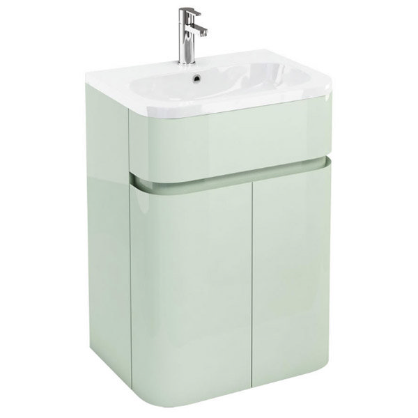 Aqua Cabinets - W600 x D450mm Gullwing Cabinet with Quattrocast Basin - Reef Large Image