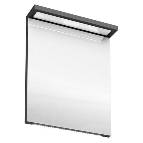 Aqua Cabinets - 600mm Wide Illuminated LED Mirror - Anthracite Grey - M20G Large Image