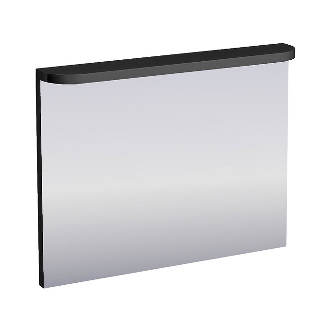 Aqua Cabinets - 900mm Wide Compact Illuminated LED Mirror - Black - M60B Large Image