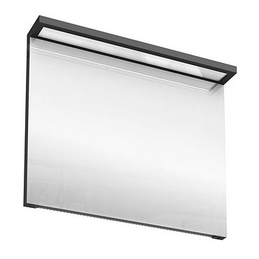 Aqua Cabinets - 900mm Wide Illuminated LED Mirror - Anthracite Grey - M30G Profile Large Image