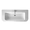 Aqua Cabinets Compact 900mm Wall Hung Vanity Unit with Quattrocast Basin - Black Profile Large Image