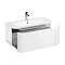 Aqua Cabinets Compact 900mm Wall Hung Vanity Unit with Quattrocast Basin - White Large Image