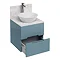 Aqua Cabinets - D500 Wall Hung Double Drawer Unit with Marble Cone Basin - Ocean Large Image