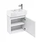 Aqua Cabinets - W500 x D305 Deep Wall Hung Cloakroom Unit and Basin - White  Feature Large Image