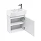 Aqua Cabinets - W500 x D305 Deep Wall Hung Cloakroom Unit and Basin - White Feature Large Image