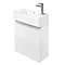 Aqua Cabinets - W500 x D305 Deep Wall Hung Cloakroom Unit and Basin - White Large Image