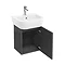 Aqua Cabinets - W500 x D450 Aquacube Wall Hung Cloakroom Unit and Basin - Anthracite Grey Large Imag