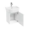 Aqua Cabinets - W500 x D450 Aquacube Wall Hung Cloakroom Unit and Basin - White Large Image