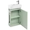 Aqua Cabinets - W505 x D252mm ALLinONE Unit w/ Basin, Brass WC Brush & Toilet Paper Holder - Reef Profile Large Image