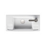 Aqua Cabinets - W505 x D252mm ALLinONE Unit w/ Basin, Brass WC Brush & Toilet Paper Holder - Reef Feature Large Image