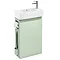 Aqua Cabinets - W505 x D252mm ALLinONE Unit w/ Basin, Brass WC Brush & Toilet Paper Holder - Reef Large Image
