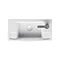 Aqua Cabinets - W505 x D252mm ALLinONE Unit w/ Basin, Brass WC Brush & Toilet Paper Holder - White F