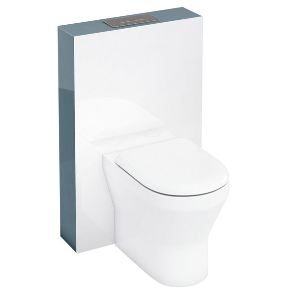 Aqua Cabinets - W550 x D150mm Tablet BTW WC unit with pan, cistern & flush plate - Ocean Large Image