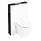 Aqua Cabinets - W550 x D150mm Tablet Wall Hung WC unit with pan, cistern & flush plate - Black Large