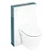 Aqua Cabinets - W550 x D150mm Tablet Wall Hung WC unit with pan, cistern & flush plate - Ocean Large