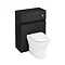 Aqua Cabinets - W600 x D300mm BTW Unit with pan, cistern & flush button - Anthracite Grey Large Imag