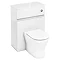 Aqua Cabinets - W600 x D300mm BTW Unit with pan, cistern & flush button - White Large Image