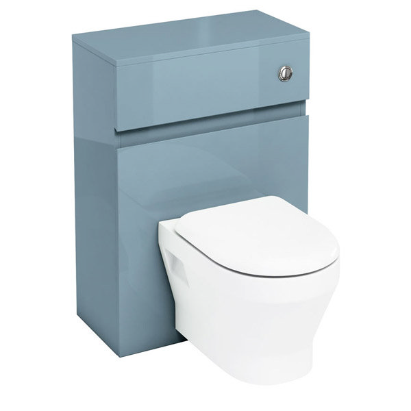 Aqua Cabinets - W600 x D300mm Wall Hung WC Unit with pan, cistern & flush button - Ocean Large Image