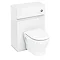 Aqua Cabinets - W600 x D300mm Wall Hung WC Unit with pan, cistern & flush button - White Large Image