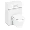 Aqua Cabinets - W600 x D300mm Wall Hung WC Unit with pan, cistern & flush plate - White Large Image