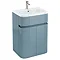 Aqua Cabinets - W600 x D450mm Gullwing Cabinet with Quattrocast Basin - Ocean Large Image