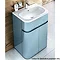 Aqua Cabinets - W600 x D450mm Gullwing Cabinet with Quattrocast Basin - White Standard Large Image