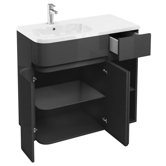 Anthracite Grey Gullwing with Quattrocast Basin 900 x 450mm