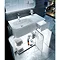 Aqua Cabinets - W900 x D450 Arc Cabinet Unit with Quattrocast Basin - White Standard Large Image