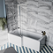 AquaSure Cove 100% Waterproof Bathroom Suite with L-Shaped Shower Bath