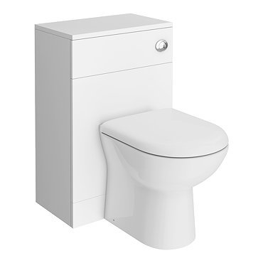 AquaSure Cove 500 x 300mm PVC BTW Toilet Unit Gloss White with Pan and Cistern - 100% Waterproof