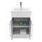AquaSure Toreno PVC Vanity Unit - 500mm Modern Gloss White - 100% Waterproof