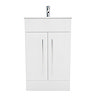AquaSure Toreno PVC Vanity Unit - 500mm Modern Gloss White - 100% Waterproof