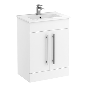 AquaSure Toreno PVC Vanity Unit - 500mm Modern Gloss White - 100% Waterproof