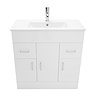 AquaSure Toreno PVC Vanity Unit - 800mm Modern Gloss White - 100% Waterproof