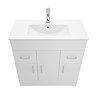 AquaSure Toreno PVC Vanity Unit - 800mm Modern Gloss White - 100% Waterproof