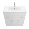 AquaSure Toreno PVC Vanity Unit - 800mm Modern Gloss White - 100% Waterproof