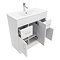 AquaSure Toreno PVC Vanity Unit - 800mm Modern Gloss White - 100% Waterproof
