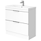 AquaSure Tribeca Waterproof PVC Vanity Unit Gloss White - 800mm with Chrome Handles