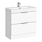 AquaSure Tribeca Waterproof PVC Vanity Unit Gloss White - 800mm with Chrome Handles