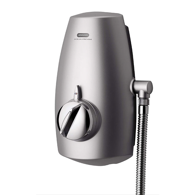 Aqualisa - Aquastream Thermo Power Shower with Adjustable Head - Satin Chrome - 813.40.01 Profile La