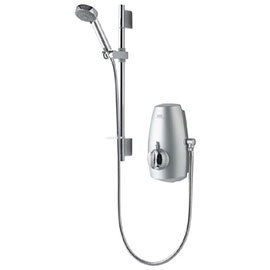 Aqualisa - Aquastream Thermo Power Shower with Adjustable Head - Satin Chrome - 813.40.01 Medium Ima