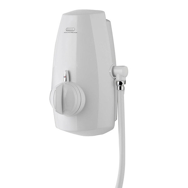 Aqualisa - Aquastream Thermo Power Shower with Adjustable Head - White - 813.40.20 Profile Large Ima