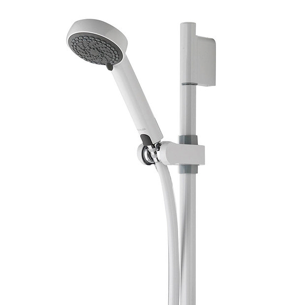 Aqualisa - Aquastream Thermo Power Shower with Adjustable Head - White - 813.40.20 Feature Large Ima
