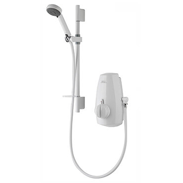 Aqualisa - Aquastream Thermo Power Shower with Adjustable Head - White - 813.40.20 Profile Large Ima