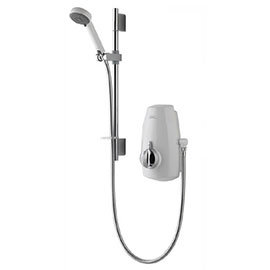 Aqualisa - Aquastream Thermo Power Shower with Adjustable Head - White/Chrome - 813.40.21 Medium Ima