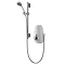 Aqualisa - Aquastream Thermo Power Shower with Adjustable Head - White/Chrome - 813.40.21 Large Imag